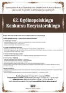 Eliminacje powiatowe do 62. Ogólnopolskiego Konkursu Recytatorskiego – kolejność przesłuchań